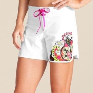 Athleta Swimwear White Zanzibar Shorts Swim, Surf